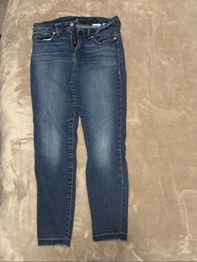 Lucky Brand Women's Skinny Jeans in Dark Blue Wash Midrise Skinny Ava
